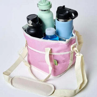 Family Size 4-Compartment Drink Carrier Tote for Multiple Tumblers - Simplify Your Mornings