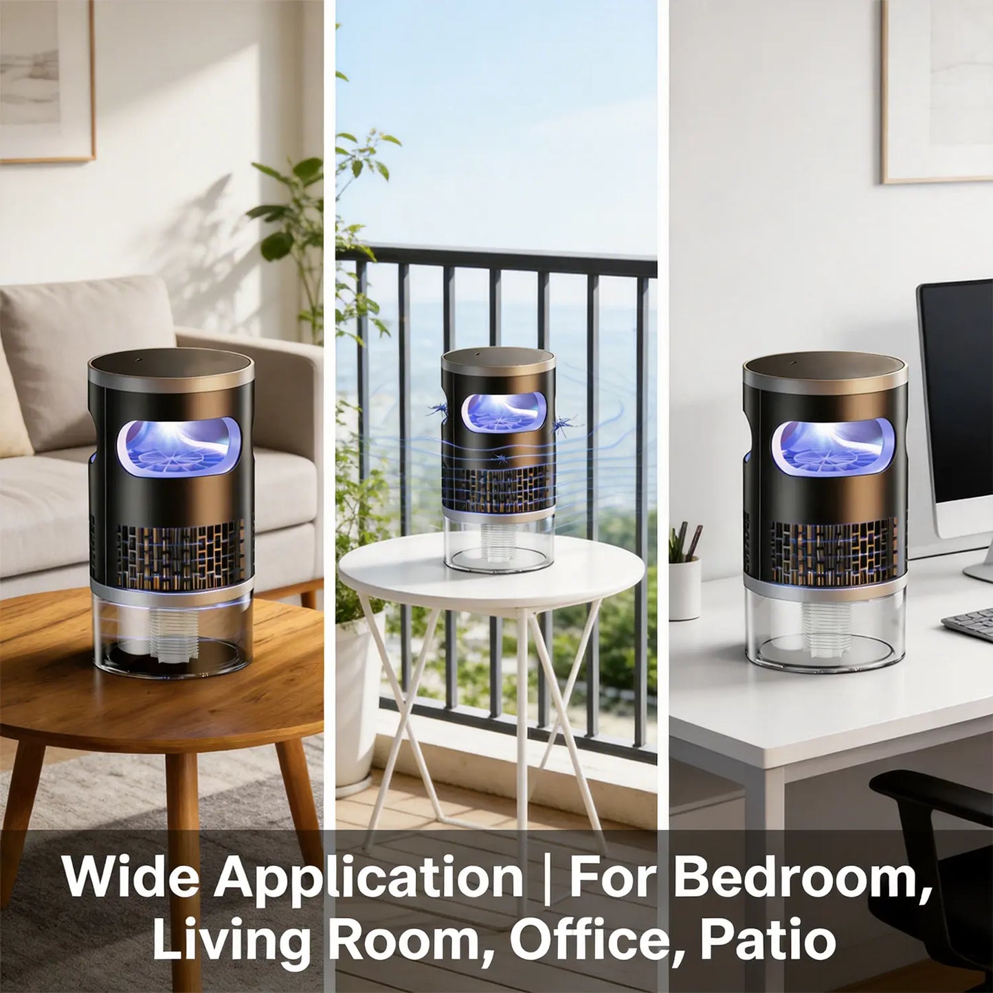 2026 Enhanced Indoor Electric Bug Zapper – UV Light and Suction Insect Trap with Ultra-Quiet Operation, Effective Mosquito, Fly, and Gnat Catcher for Bedrooms, Kitchens, Indoor Plants, and Home Use