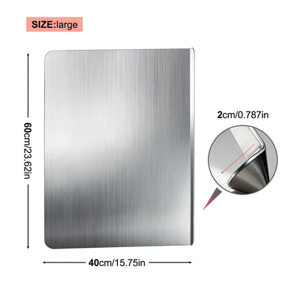 Titanium Metal Cutting Board - Durable Large Kitchen Chopping Block for Meat, Fruit, and Vegetables - Easy to Clean, Available in 40x30cm, 40x50cm, and 40x60cm Sizes