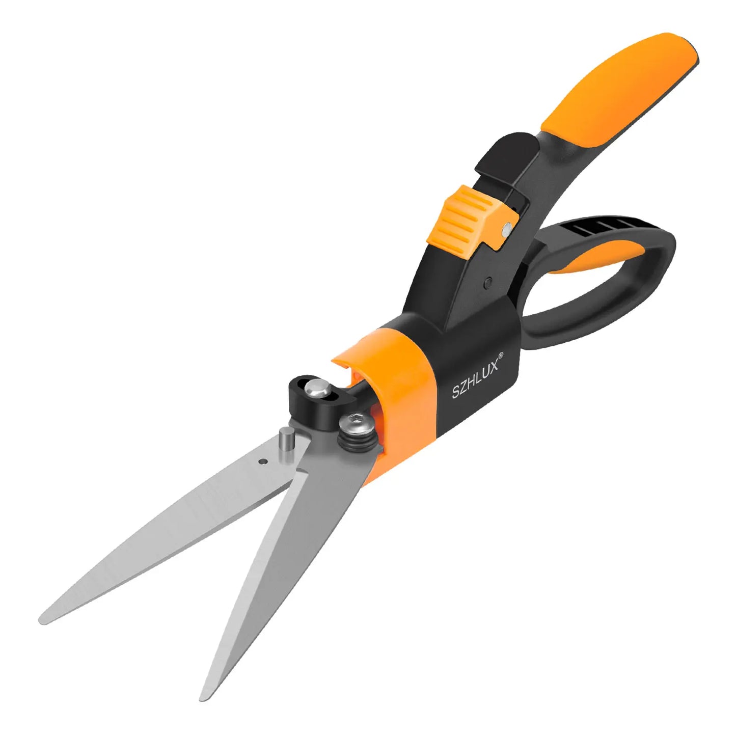 SZHLUX 360-Degree Swivel Blade Grass Shears with Ultra-Sharp 5-Inch Stainless Steel Blades for Precision Gardening and Plant Cutting