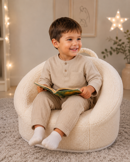 TeddyNest™ Toddler Chair | Ultra Soft Plush Kids Sofa with Carry Handle