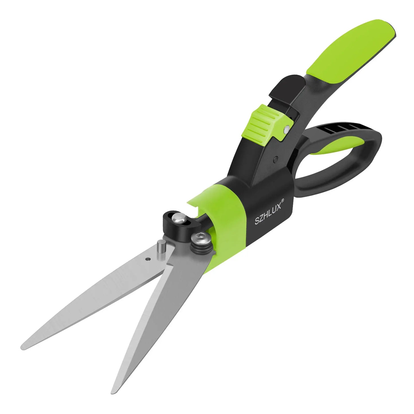 SZHLUX 360-Degree Swivel Blade Grass Shears with Ultra-Sharp 5-Inch Stainless Steel Blades for Precision Gardening and Plant Cutting