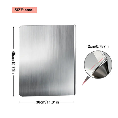 Titanium Metal Cutting Board - Durable Large Kitchen Chopping Block for Meat, Fruit, and Vegetables - Easy to Clean, Available in 40x30cm, 40x50cm, and 40x60cm Sizes