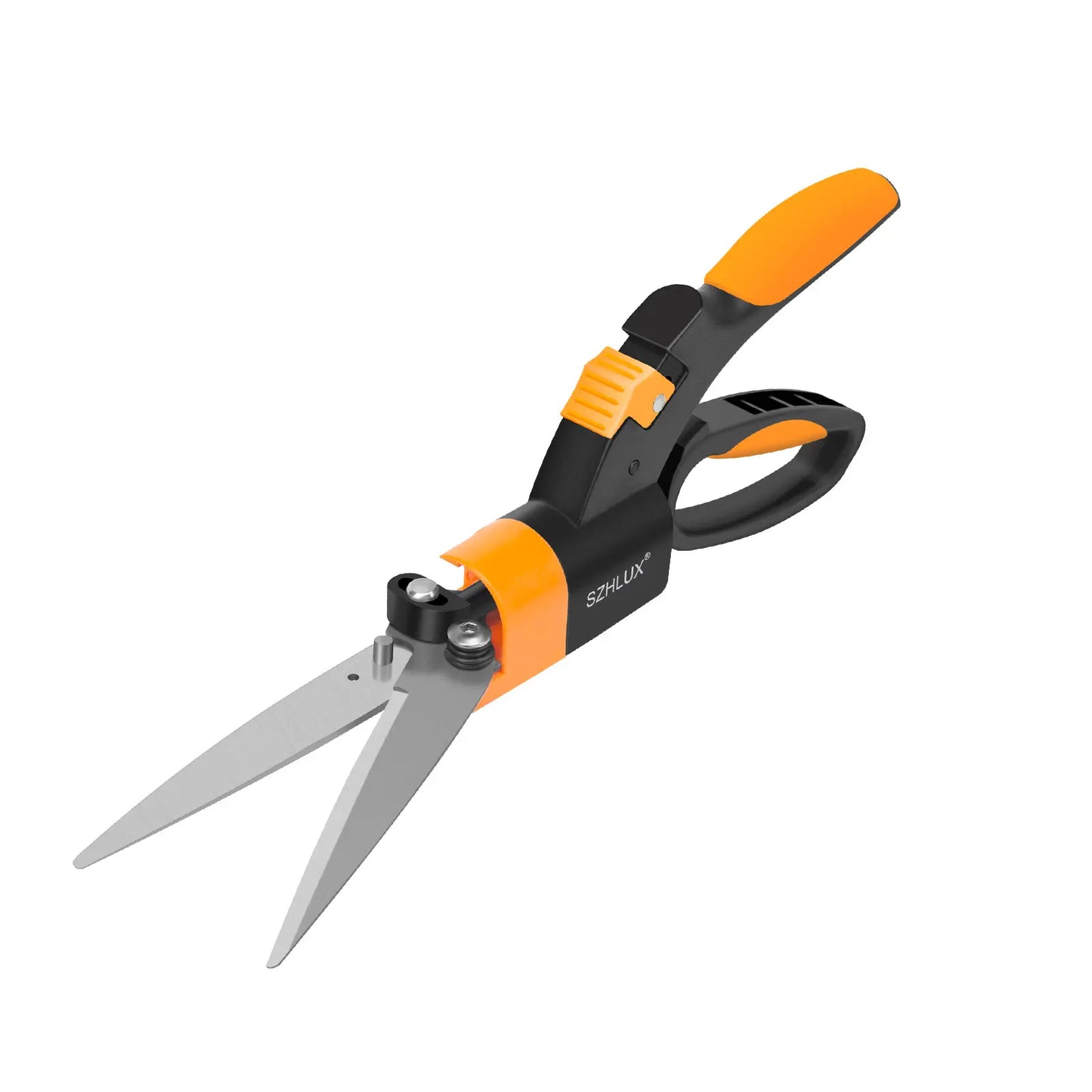 SZHLUX 360-Degree Swivel Blade Grass Shears with Ultra-Sharp 5-Inch Stainless Steel Blades for Precision Gardening and Plant Cutting