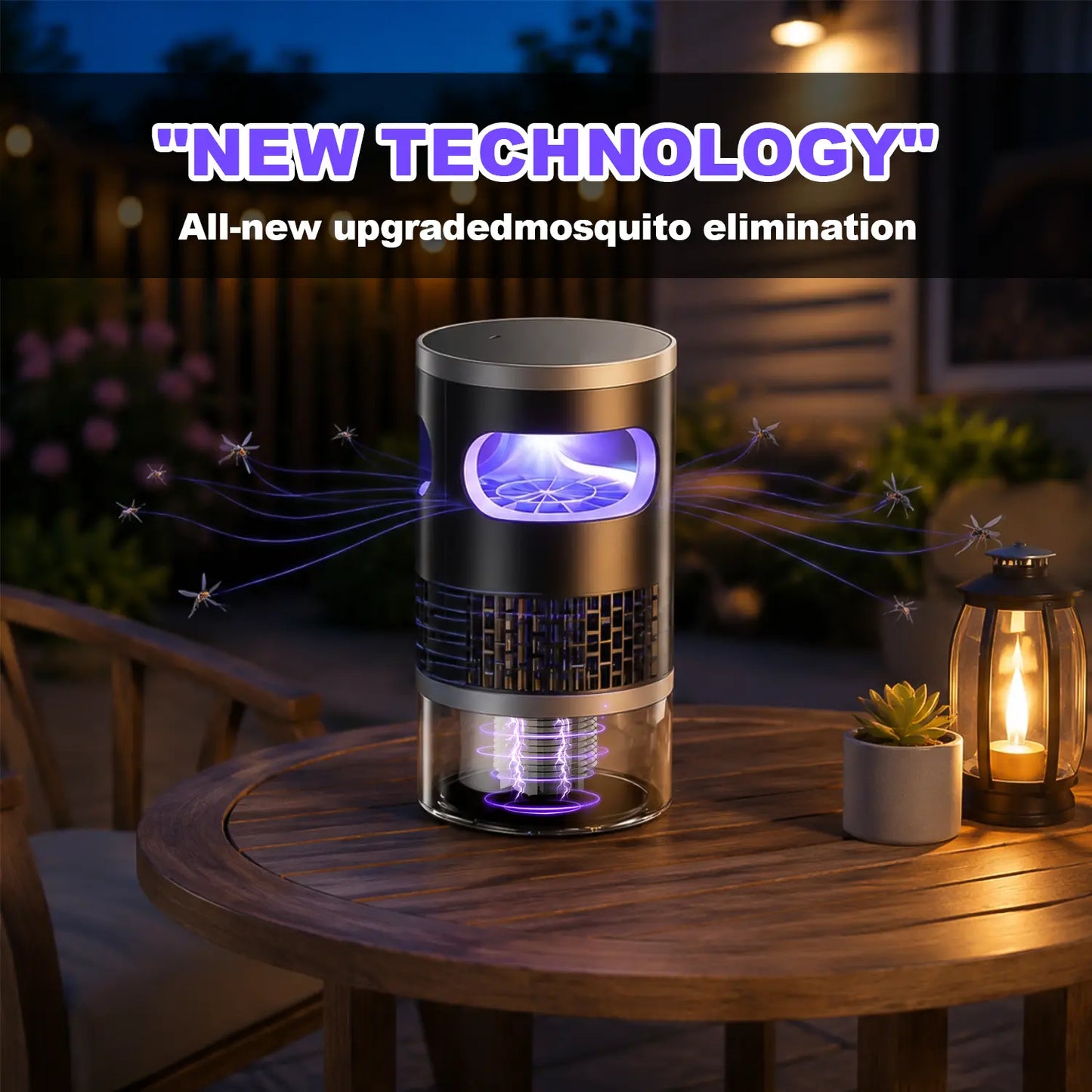2026 Enhanced Indoor Electric Bug Zapper – UV Light and Suction Insect Trap with Ultra-Quiet Operation, Effective Mosquito, Fly, and Gnat Catcher for Bedrooms, Kitchens, Indoor Plants, and Home Use