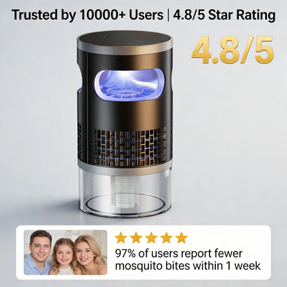 2026 Enhanced Indoor Electric Bug Zapper – UV Light and Suction Insect Trap with Ultra-Quiet Operation, Effective Mosquito, Fly, and Gnat Catcher for Bedrooms, Kitchens, Indoor Plants, and Home Use