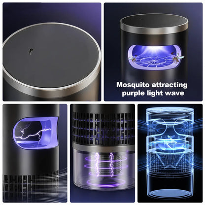 2026 Enhanced Indoor Electric Bug Zapper – UV Light and Suction Insect Trap with Ultra-Quiet Operation, Effective Mosquito, Fly, and Gnat Catcher for Bedrooms, Kitchens, Indoor Plants, and Home Use